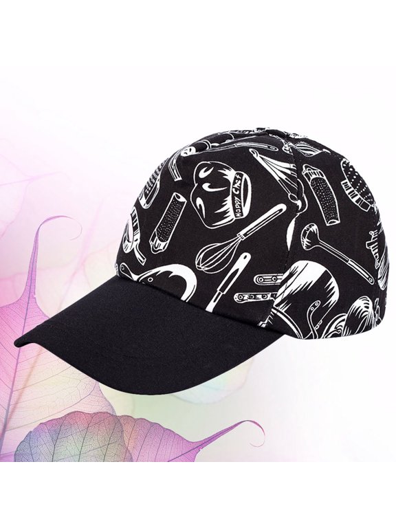 1 Piece Nylon Restaurant Work Hat, Washable Waiter Chef Cap for Food Service, Kitchen Cooking, Catering Uniform, Multi