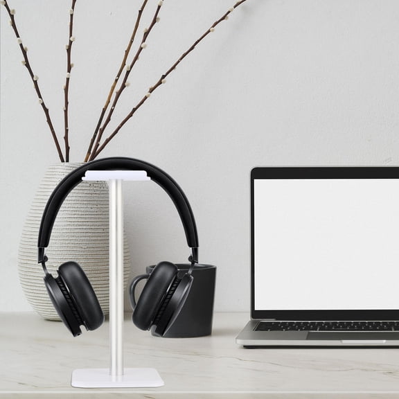 DEEPCRAFF 1Pc Gaming Headset Stand in White ABS Material with Simple Stylish Design