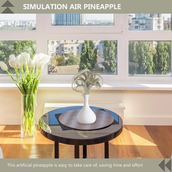 DEEPCRAFF Green Artificial Pineapple Plant Decor for Home, Office, Hotels - Realistic Indoor Faux Tropical Decoration