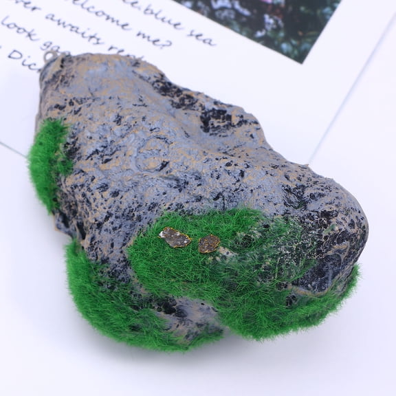 DEEPCRAFF 1Pc Green Artificial Stone Aquarium Decor for Fish Floating and Suspended Design Decoration