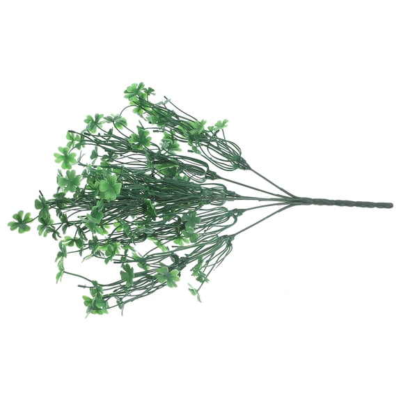 DEEPCRAFF 1Pc Clover Photo Props Green Artificial Shamrock Plant for Wedding and Interior Decor