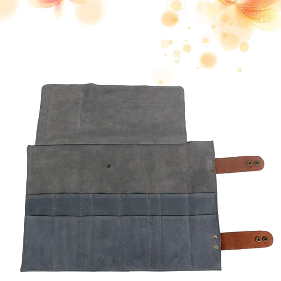 DEEPCRAFF Professional Shear Pouch Grey 12 Slots Styling Tools Storage