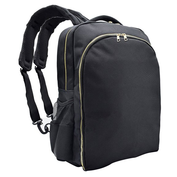 DEEPCRAFF 1Pc Haircutting Tool Organizer Black Polyester Backpack with Side Pockets for Salon Use