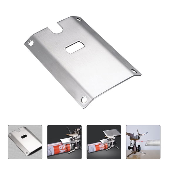 DEEPCRAFF 1Pc Outdoor Insulation Board Stainless Steel Heat Insulation Plate for Camping Stove Use
