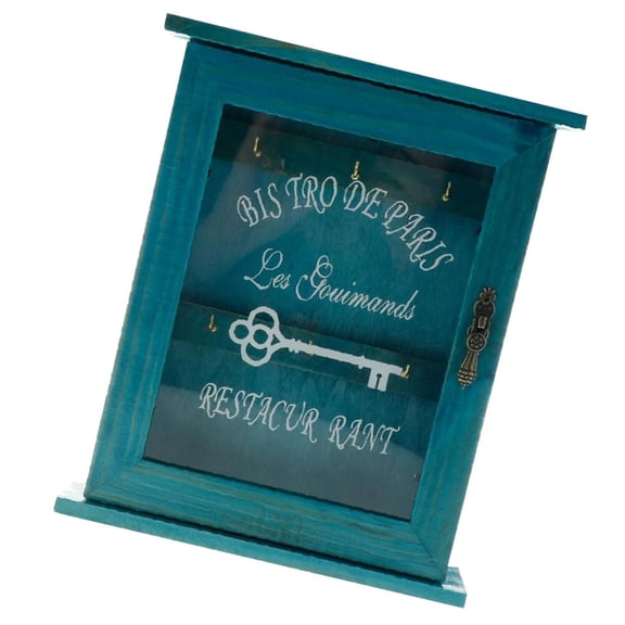 DEEPCRAFF 1Pc Practical Blue Entry Door Box Wall-Mounted Storage Case for Keys and Sundries
