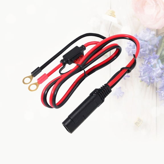 DEEPCRAFF sae extension cables SAE to Ring Extension Cable Black Adults Battery Charging 1Pcs
