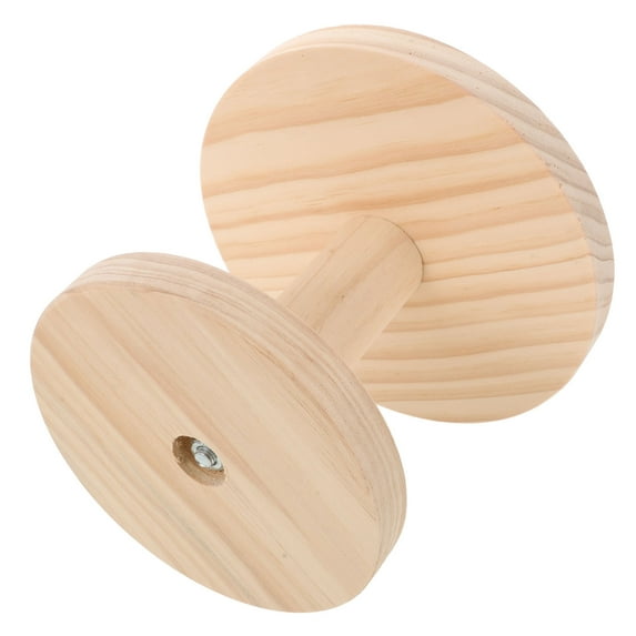 DEEPCRAFF 1Pcs Ironing Stool for Home Beige Round Wooden Simple Structure for Ironing Sleeve Cuff and Neckline