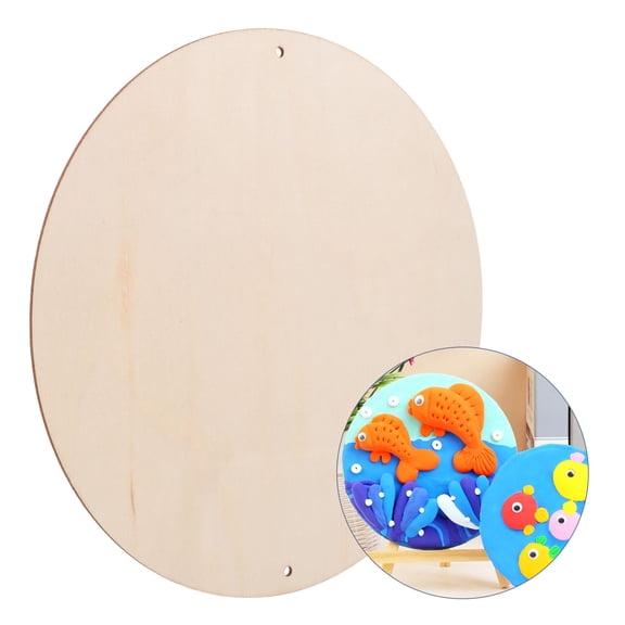 DEEPCRAFF 1 Piece Unfinished Wood Board 30x30cm for Crafting, Home Decor, Logs for Craft Projects
