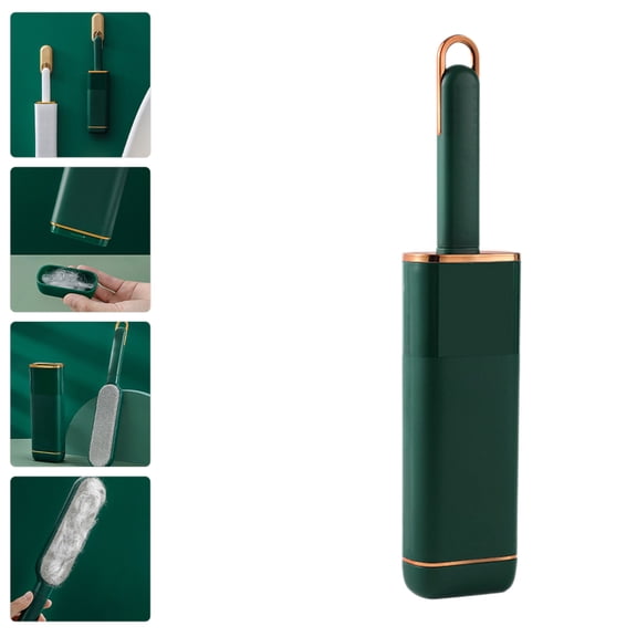 DEEPCRAFF 1Pcs Pet Hair Remover Brush for Clothes with Reusable Function Green Polyester Silk