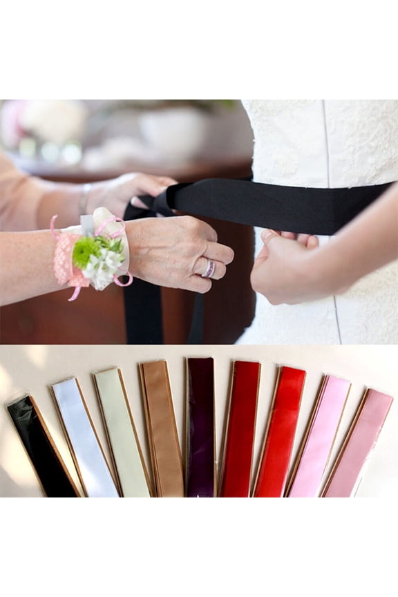 Elegant Bridal Waist Sash with Woven Fabric Bow, Stylish Wedding Accessory for Women