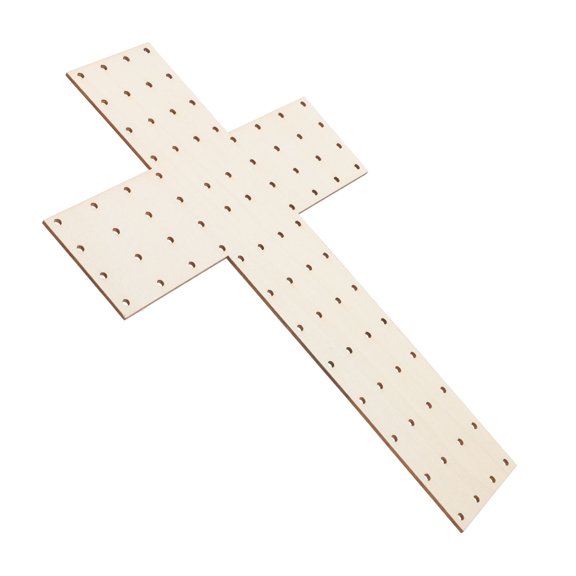 DEEPCRAFF Beige Wooden Cross Wreath Frame for Holiday Decor Tsgiving and Christmas