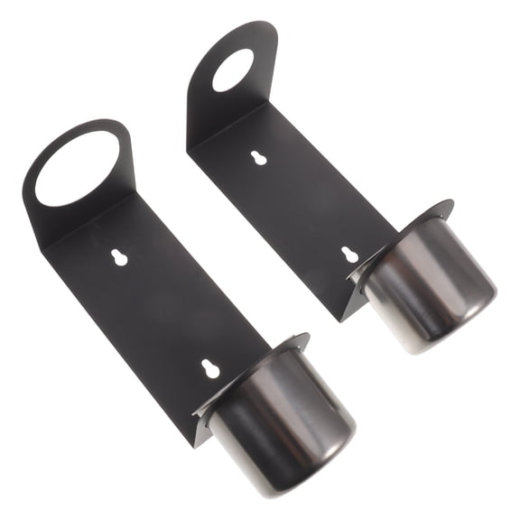 DEEPCRAFF 1Set Black Metal Wall Mount Automotive Funnel Organizer with Removable Drip Cups