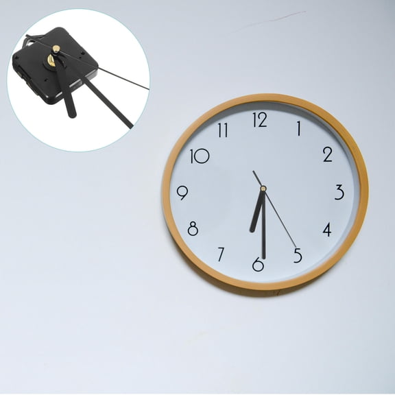 DEEPCRAFF 1Set Black Wall Clock Mechanism Replacement Battery Operated Clock Motor for DIY Projects