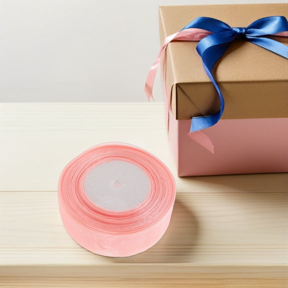 DEEPCRAFF Clear Organza Fabric Ribbon Set for Wrapping, Holiday Decorations, Party Packaging, and Craft Projects