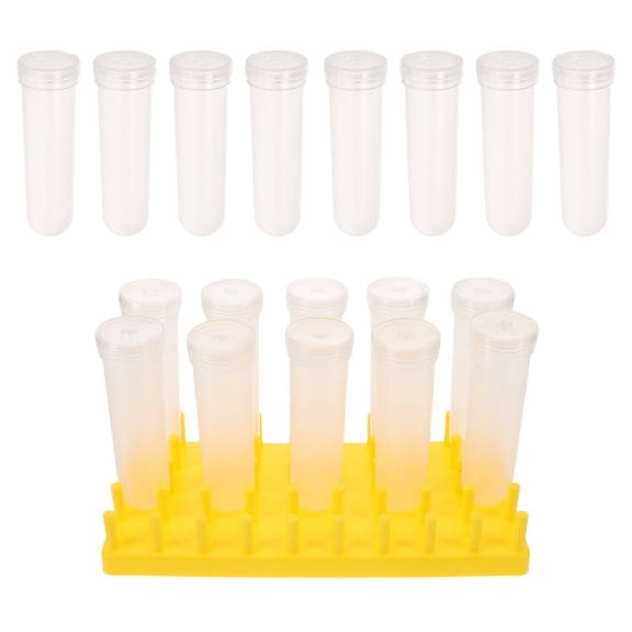 DEEPCRAFF 1Set Plastic Flower Water Tubes with Caps Clear Floral Stem Water Tubes for Arrangements