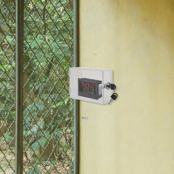 DEEPCRAFF Transparent Thermostat Lock Box Set with Keyed for Wall-Mounted Temperature Control