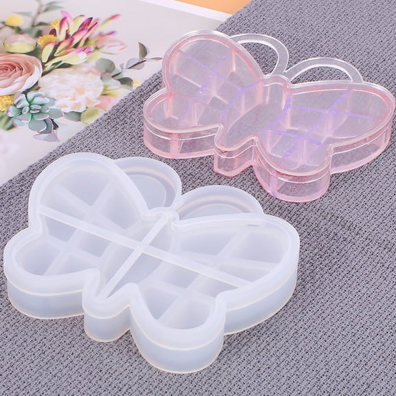 DEEPCRAFF Silicone Mold Set for Epoxy Resin Crafts, White Smooth Interior Mold for Art Projects and Handmade Creations