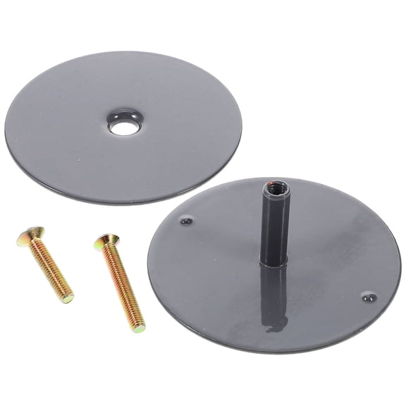 DEEPCRAFF Black Round Flat Cover Plate, Wall Outlet Protector, 1 Set for Electrical Box Cover