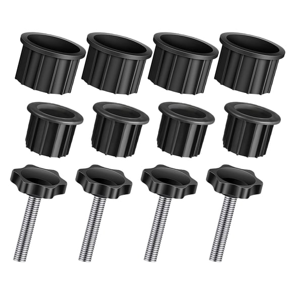 DEEPCRAFF Black Umbrella Table Hole Cover Insert - Easy to Install Replacement for Patio and Garden Umbrellas, 1 Set