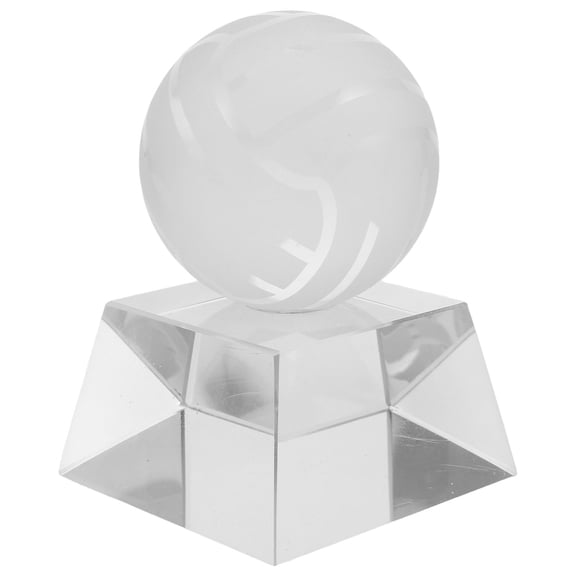 DEEPCRAFF 1Set Transparent Crystal Trophy for Volleyball Sports Event with Stable Base and Elegant Finish