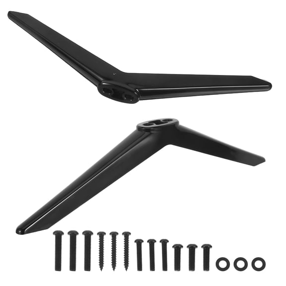 DEEPCRAFF 1Set Black No Drill Smart TV Stand Legs Tabletop Base Support Replacement for Flat Screen Tvs