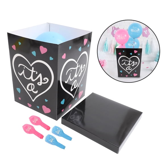 DEEPCRAFF 1Set Gender Reveal Paper Balloon Box Durable Decor for Baby Shower Celebration