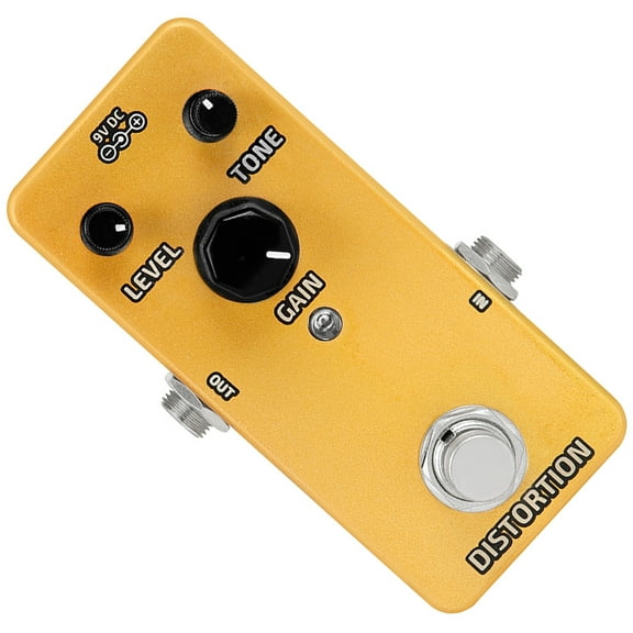 DEEPCRAFF 1Set Golden Mini Guitar Effect Pedal for Electric Guitarists with Stereo Analog Delay Function