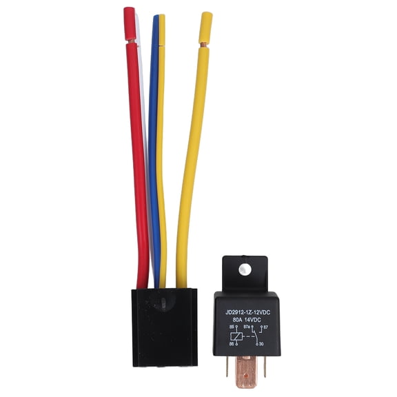 DEEPCRAFF 1Set Heavy Duty Automotive Relay with Harness 5 Wire Relay Socket Plug for Truck and Car Use