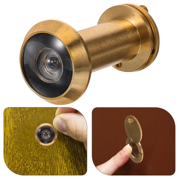 DEEPCRAFF High-Definition Door Viewer Replacement Set with Wide-Angle View for Apartment Security, Copper Material