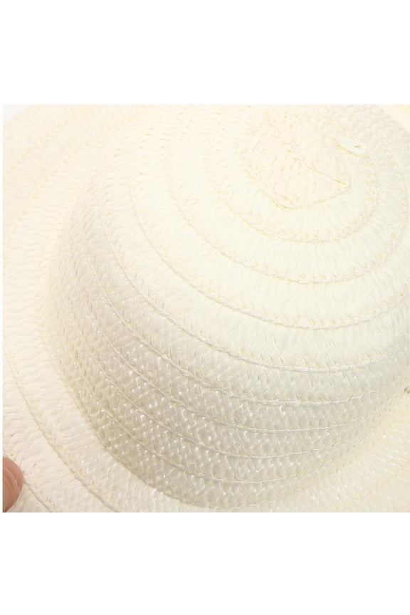 1Set Light Yellow Straw Hat for crayons hat DIY Design Plastic for Birthday Parties Fun