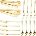thumbnail image 1 of DEEPCRAFF 1Set Modern Style Gold Serving Utensils with Forks Spoons and Tongs for Hosting Essential in Restaurants, 1 of 8
