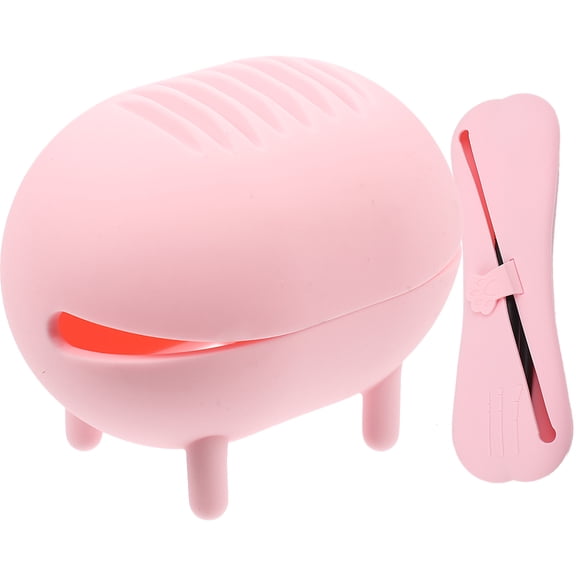 DEEPCRAFF Back to School Makeup Brush Holder Pink Silicone 1Set 8x2.5in