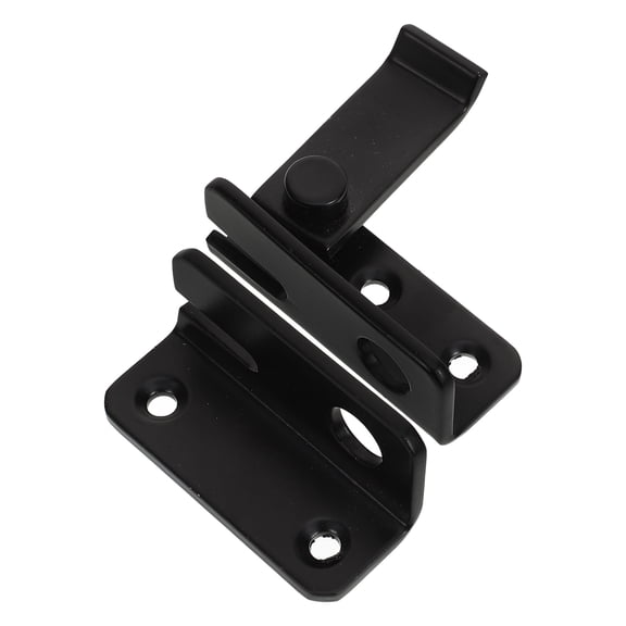 DEEPCRAFF 1Set Rectangular Door Bolt Latch for Homeowners and Pet Owners in Black Metal Design