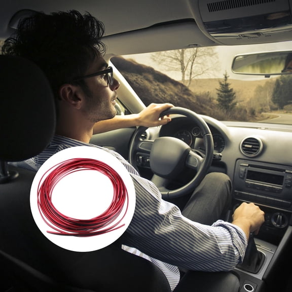 DEEPCRAFF 1Set Red Flexible Car Interior Strips Trim Strip Line Sticker for Car Gap Filling
