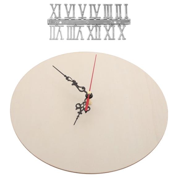 DEEPCRAFF Wood Circular Clock Face for Kitchen Wall, Clock Making Kit, 1 Set for Home Decor Projects