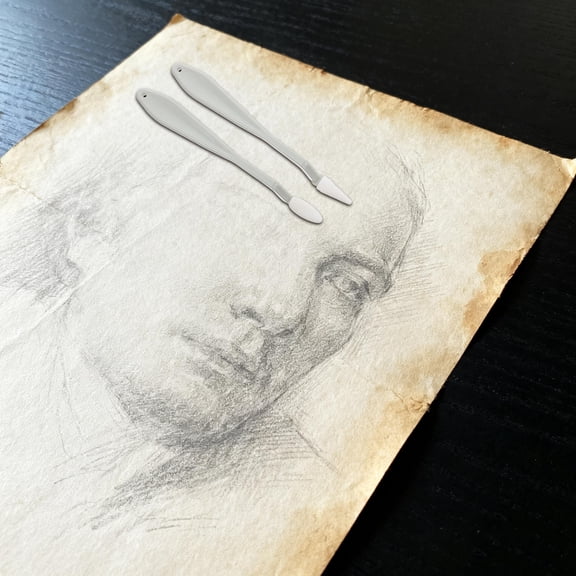 DEEPCRAFF 1Set Olive Green Sketch Eraser and Art Blender Pen for Precise Drawing Corrections