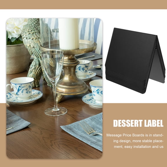 DEEPCRAFF 1Set Small Blackboard Sign for Tabletop Use Reusable Black Message Board
