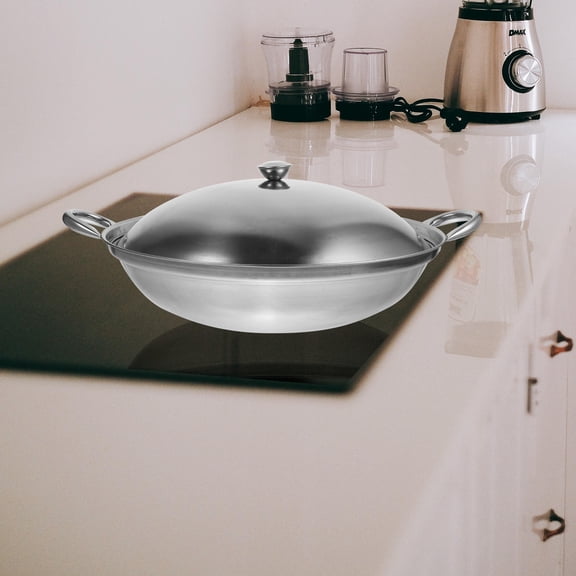 DEEPCRAFF 1Set Multifunctional Stainless Steel Pot with Lid for Stewing Seafood and Hot Pot