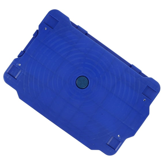 DEEPCRAFF 1Set Sturdy Flat Cart Blue Plastic Utility Cart for Warehouse Use 16.51X11.00X3.07in