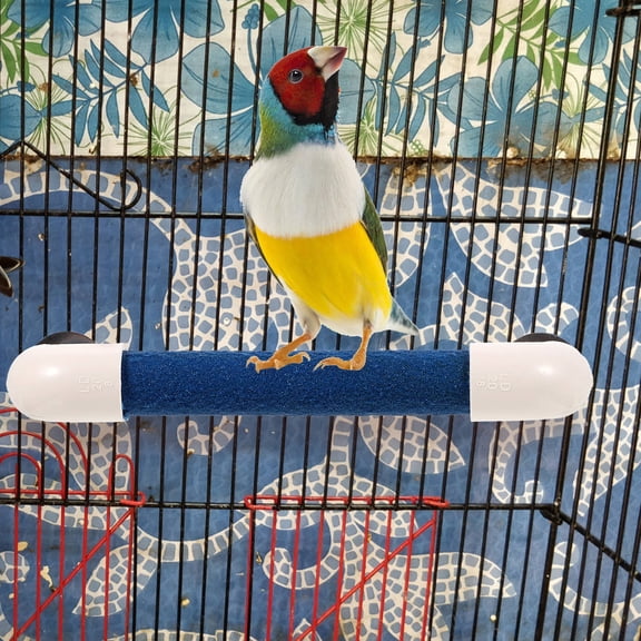 DEEPCRAFF U-Shape Parrot Perch Stand Blue for Birds Resting Time 1 Set 5.5x2.8in