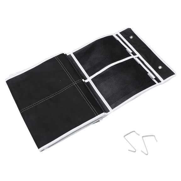 DEEPCRAFF Black Hanging Storage Organizer with 12 Large Pockets, Multilayer Design for Closet, Bedroom, and Home Organization