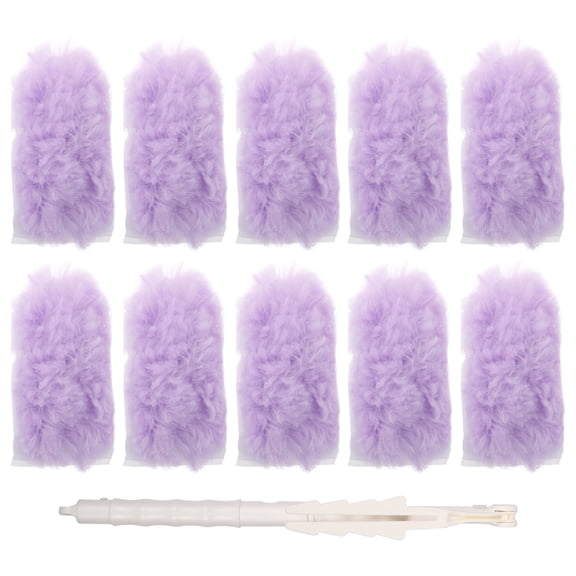 DEEPCRAFF 1Set Washable Extendable Microfiber Duster Purple for Blinds Furniture and Car Surfaces