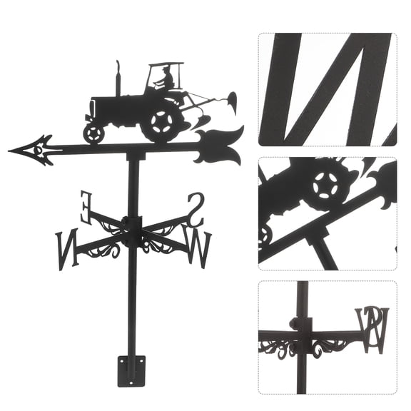 DEEPCRAFF 1 Set Weather Vane for Outdoor and Indoor Use, Metal Wind Direction Indicator 13.8 x 8.7 Inches