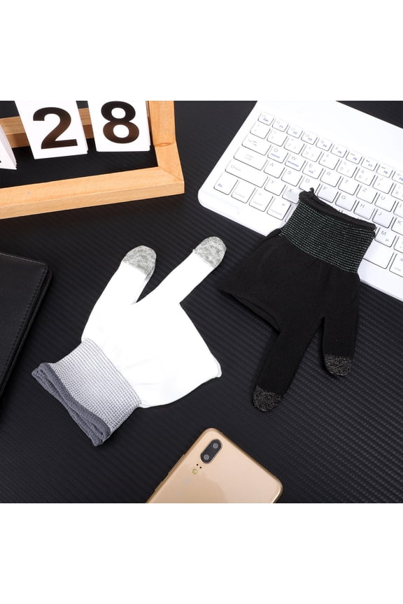 2Pairs Elastic Finger Gloves for Gaming Soft Skin Friendly Material