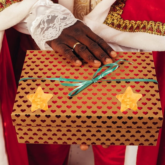 DEEPCRAFF 2 Rolls Adhesive Stamp Stickers Star Shaped for Cookies Shop and Party 1in