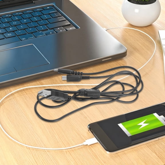 DEEPCRAFF 2 in 1 USB Power Cable for Portable Game Console Compatible with Ndsi and Ndsl Systems