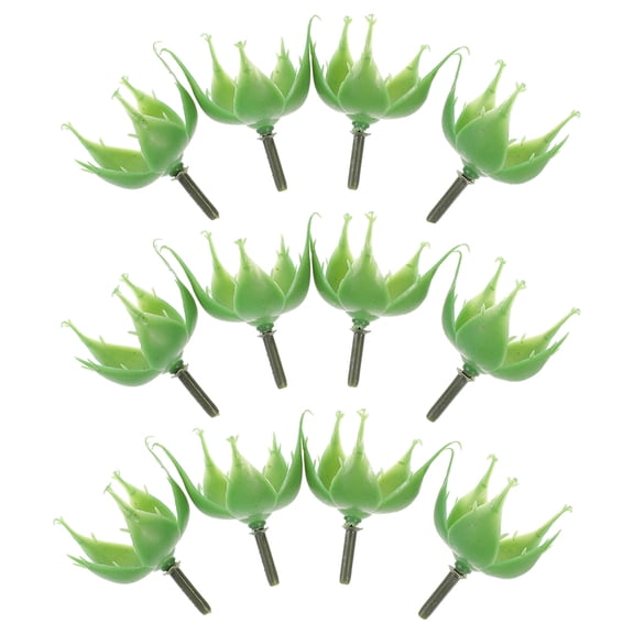 DEEPCRAFF 200Pcs Floral Arrangement Tools Green Plastic Rose Calyxes for Preserved Flower Craft Projects