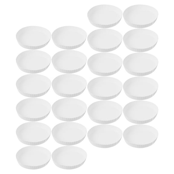 DEEPCRAFF 200Pcs Paper Made Disposable Cup Caps White for Restaurant Household Tea Cups Use