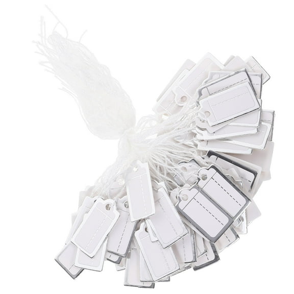 DEEPCRAFF 200Pcs Price Tags for Jewelry and Retail Paper Tags with Knotted String for Easy Attachment