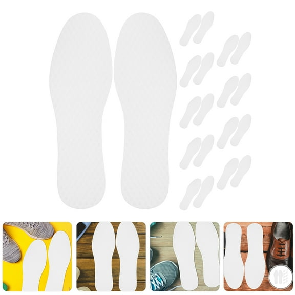 DEEPCRAFF 20Pairs Replaceable Thin Shoe Inserts White Paper Material for Comfortable Shoe Liners
